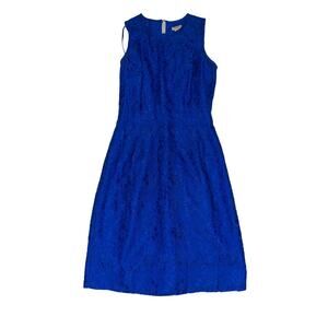 J. Crew Women's Royal Blue Lace Dress Size 00